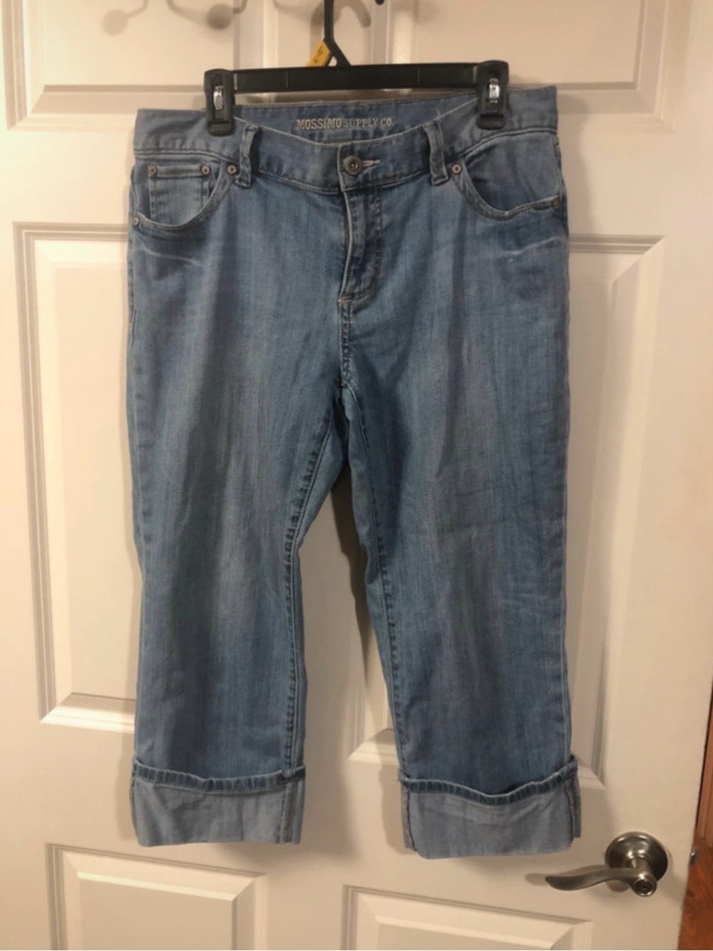 Mossimo Supply Co. Light Blue Cuffed Cropped Jeans